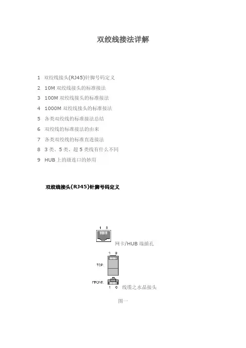 双绞线接法详解