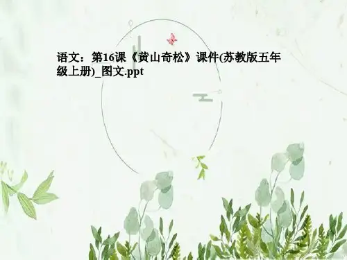 语文：第16课《黄山奇松》课件(苏教版五年级上册)_图文