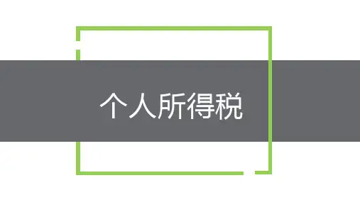 个人所得税-精品PPT课件