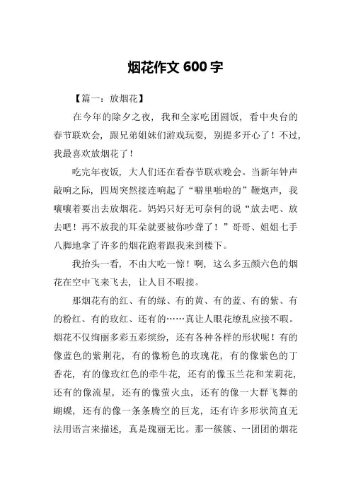 烟花作文600字