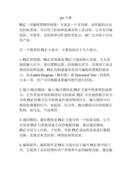 plc方案