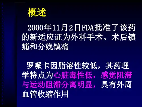 甲磺酸罗哌卡因ppt课件