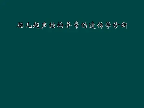 胎儿超声结构异常的遗传学诊断