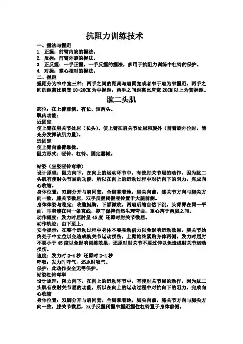 抗阻力训练技术