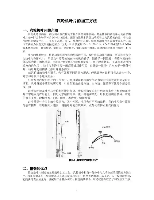 汽轮机叶片加工方法