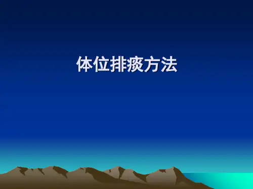 体位排痰方法 ppt课件