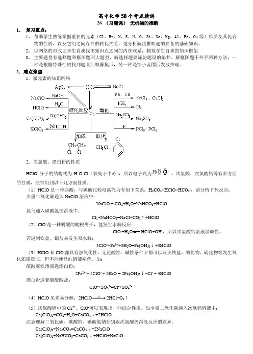 【精品】高中化学58个考点精讲26-30.doc