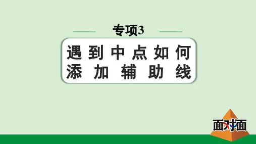 21.第四章  专项3 遇到中点如何添加辅助线