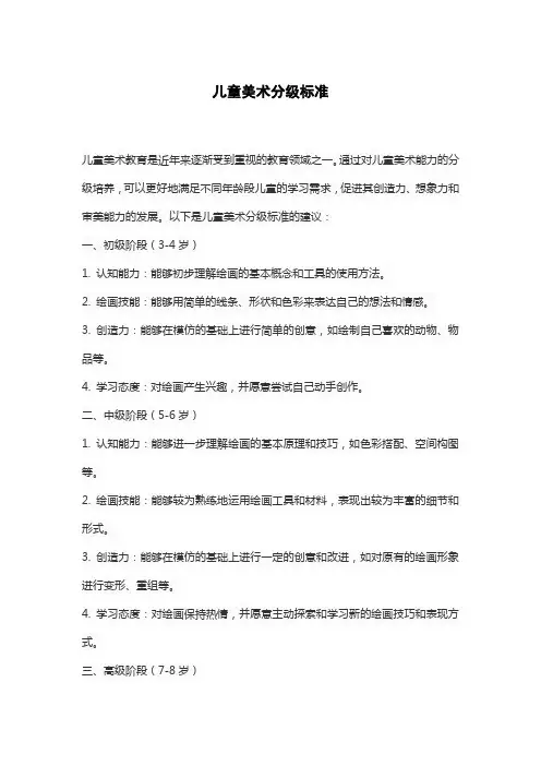 儿童美术分级标准