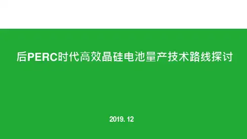 后PERC时代晶硅电池技术路线探讨(讨论稿)