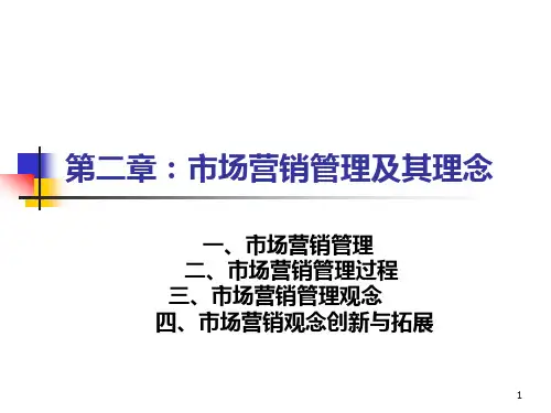 第二章：市场营销管理及市场营销理念PPT课件