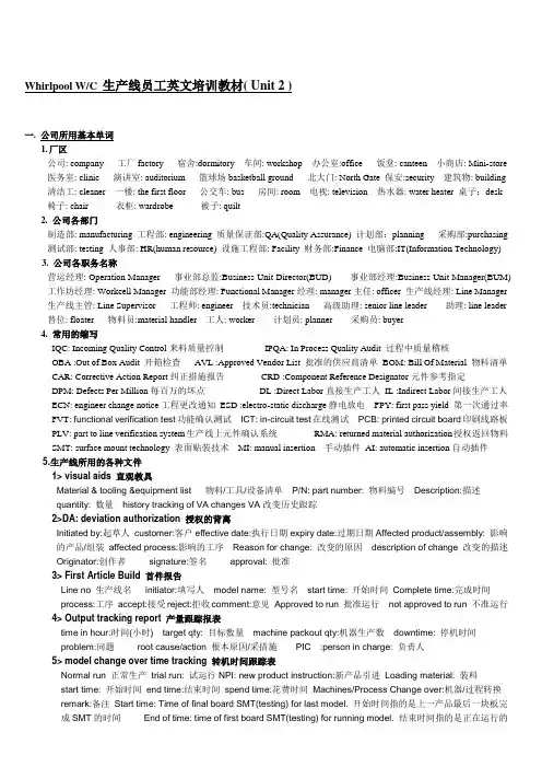 英语内部培训资料2