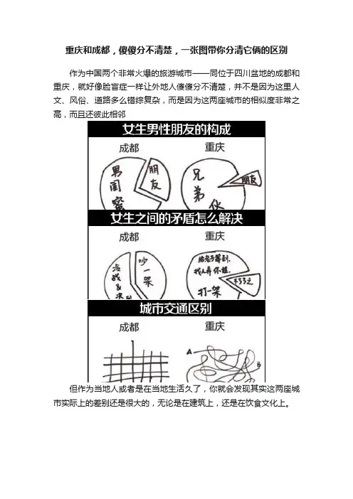 重庆和成都，傻傻分不清楚，一张图带你分清它俩的区别