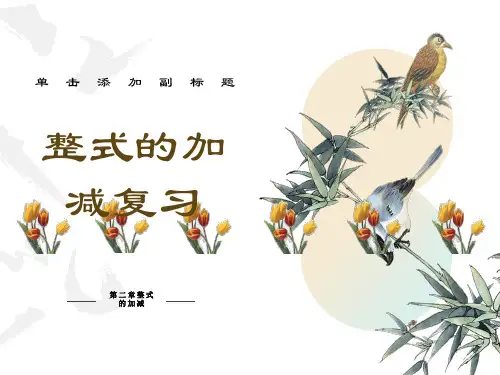 整式的加减单元复习