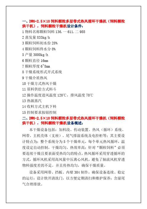 多层带式热风循环干燥机DW6-2