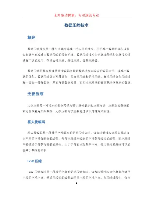 数据压缩技术