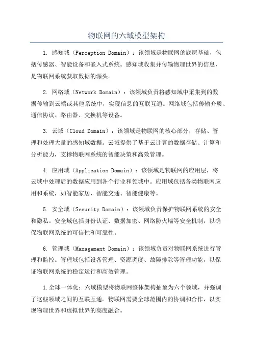 物联网的六域模型架构