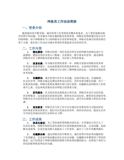 网格员工作动态简报