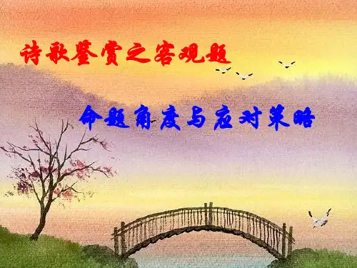 诗歌选择题公开课课件