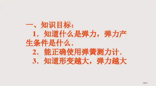 弹力弹簧测力计市公开课一等奖省优质课获奖课件
