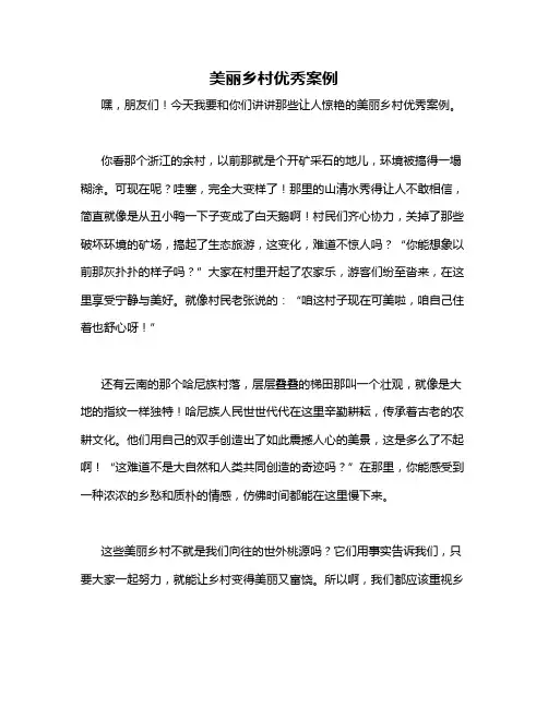 美丽乡村优秀案例