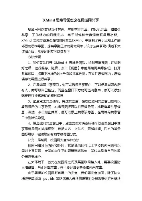 XMind思维导图怎么在局域网共享