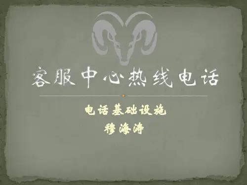 客服部电话系统介绍