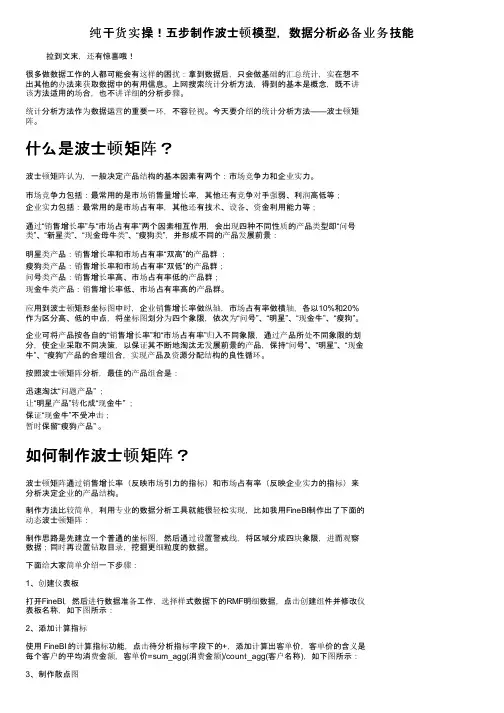 纯干货实操！五步制作波士顿模型，数据分析必备业务技能
