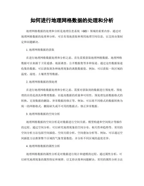 如何进行地理网格数据的处理和分析