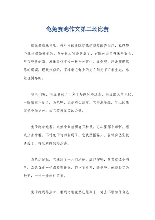 龟兔赛跑作文第二场比赛