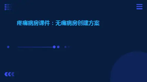 疼痛病房课件：无痛病房创建方案ppt课件
