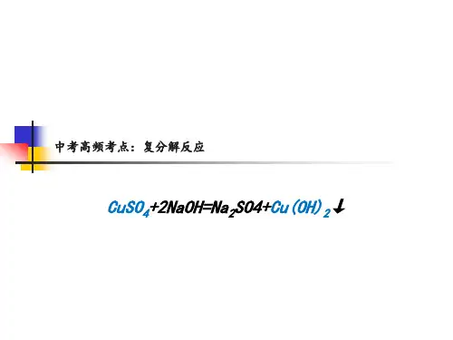 中考专题复习——复分解反应(共11张PPT)