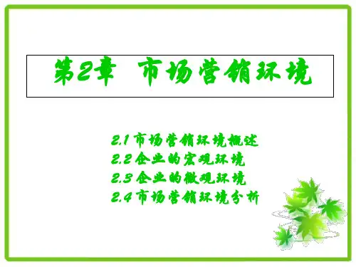 第二章  市场营销环境  《市场营销学》PPT课件