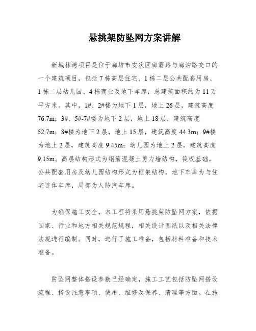 悬挑架防坠网方案讲解