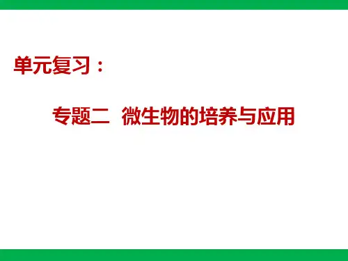 2020—2021学年高中生物选修一复习课件：专题二 微生物培养与应用 高中生物精品公开课