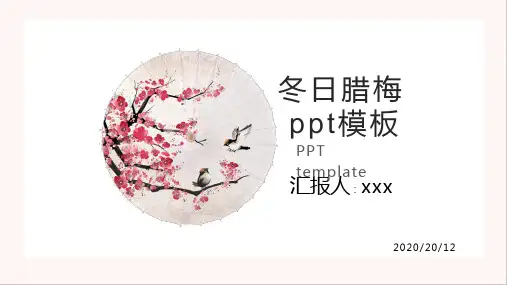 冬日腊梅ppt模板
