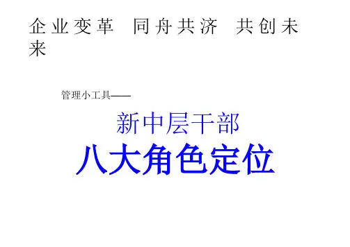 中层干部八大角色定位(ppt29页)