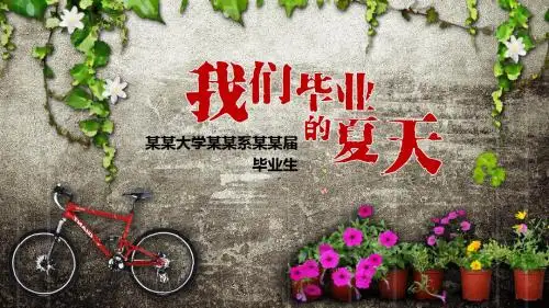 同学聚会青春毕业纪念电子相册同学录毕业典礼ppt模板55