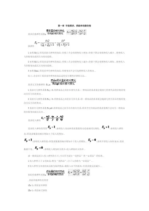 经济师《中级经济基础》各章公式汇总重点记忆过关不难