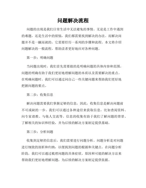 问题解决流程