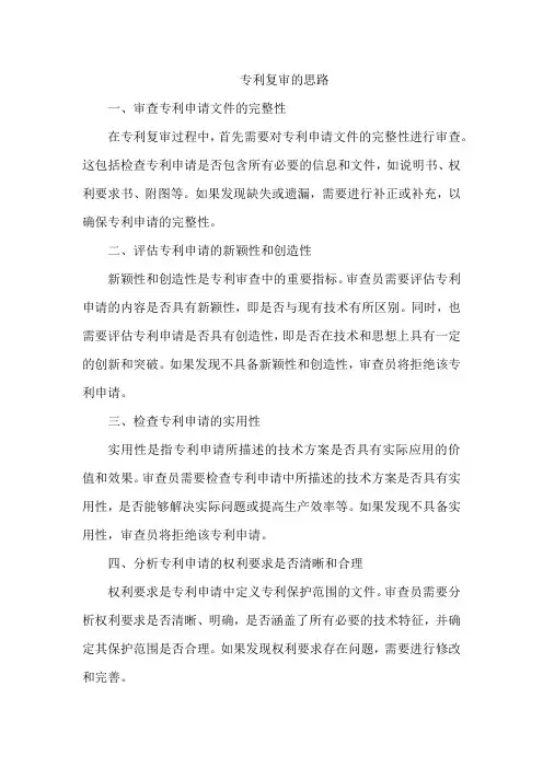 专利复审的思路