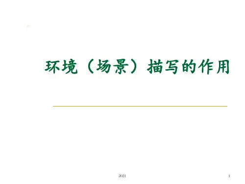环境(场景)描写的作用PPT课件