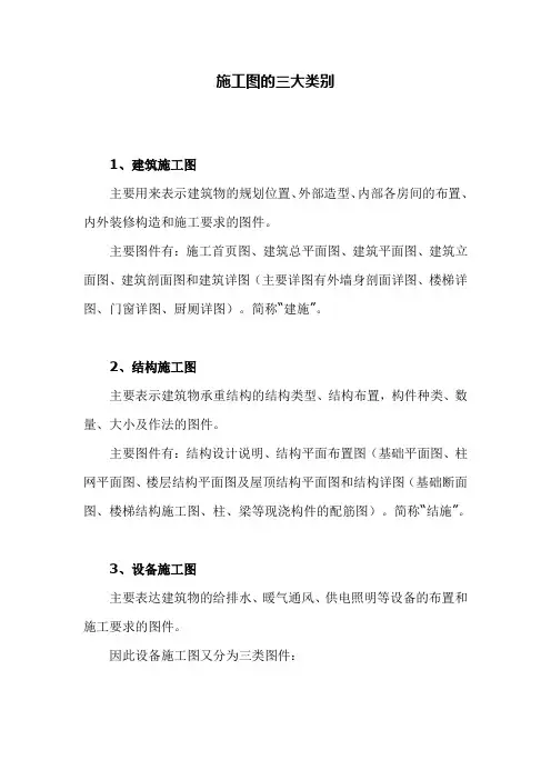 施工图的三大类别