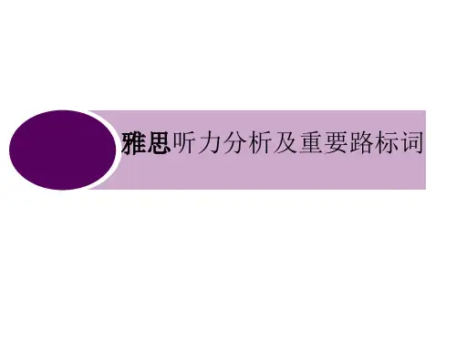 雅思听力路标词