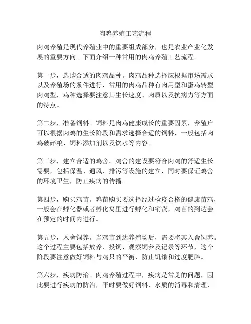 肉鸡养殖工艺流程