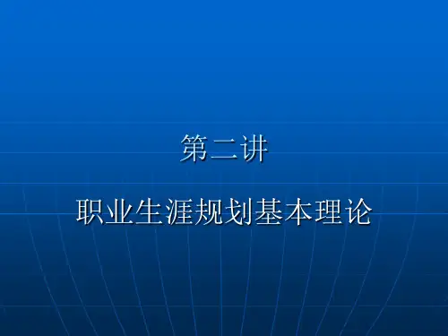 职业生涯规划基本理论