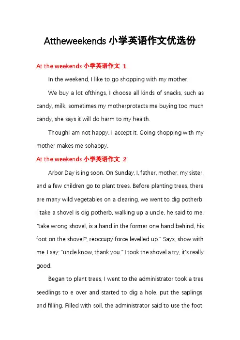 Attheweekends小学英语作文优选份
