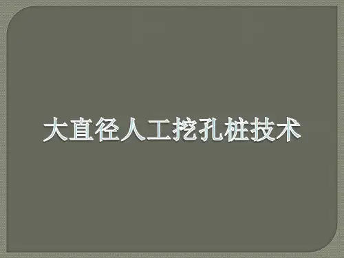大直径人工挖孔桩技术交流