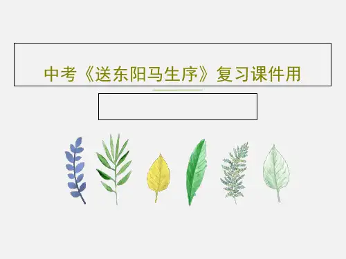 中考《送东阳马生序》复习课件用PPT共43页