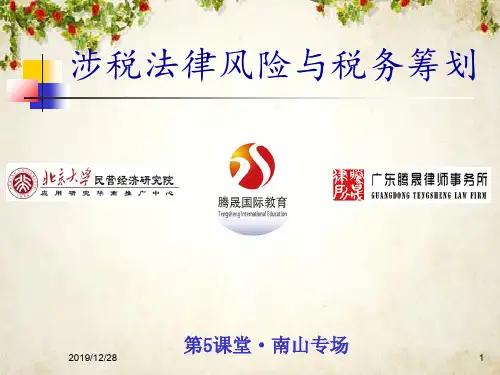 涉税法律风险与税务筹划(ppt 229页)